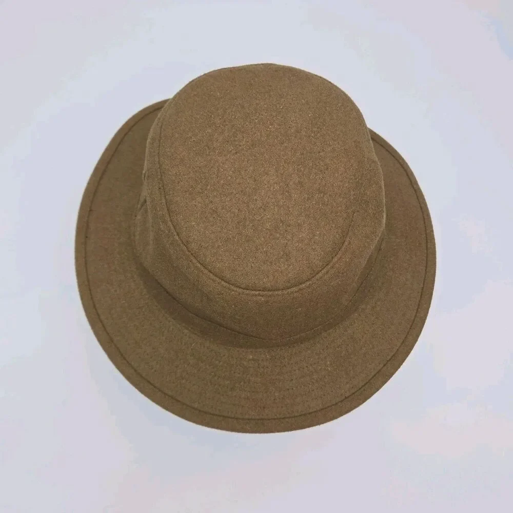 Duluth Trading Hat Crusher Wool Blend Brown Sz XXL 2XL Winter Flannel Lined